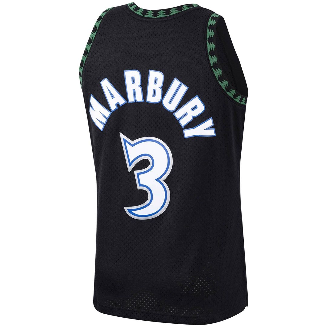 Stephon Marbury Minnesota Timberwolves Mitchell & Ness 1997/ 98 Hardwood Classics Swingman Jersey - Black | NBA Fan Gear