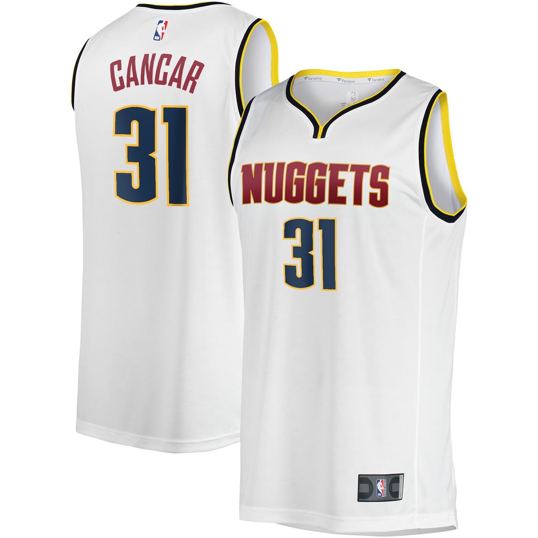 Vlatko Cancar Denver Nuggets Fanatics Fast Break Player Jersey - Association Edition - White | NBA Fan Gear