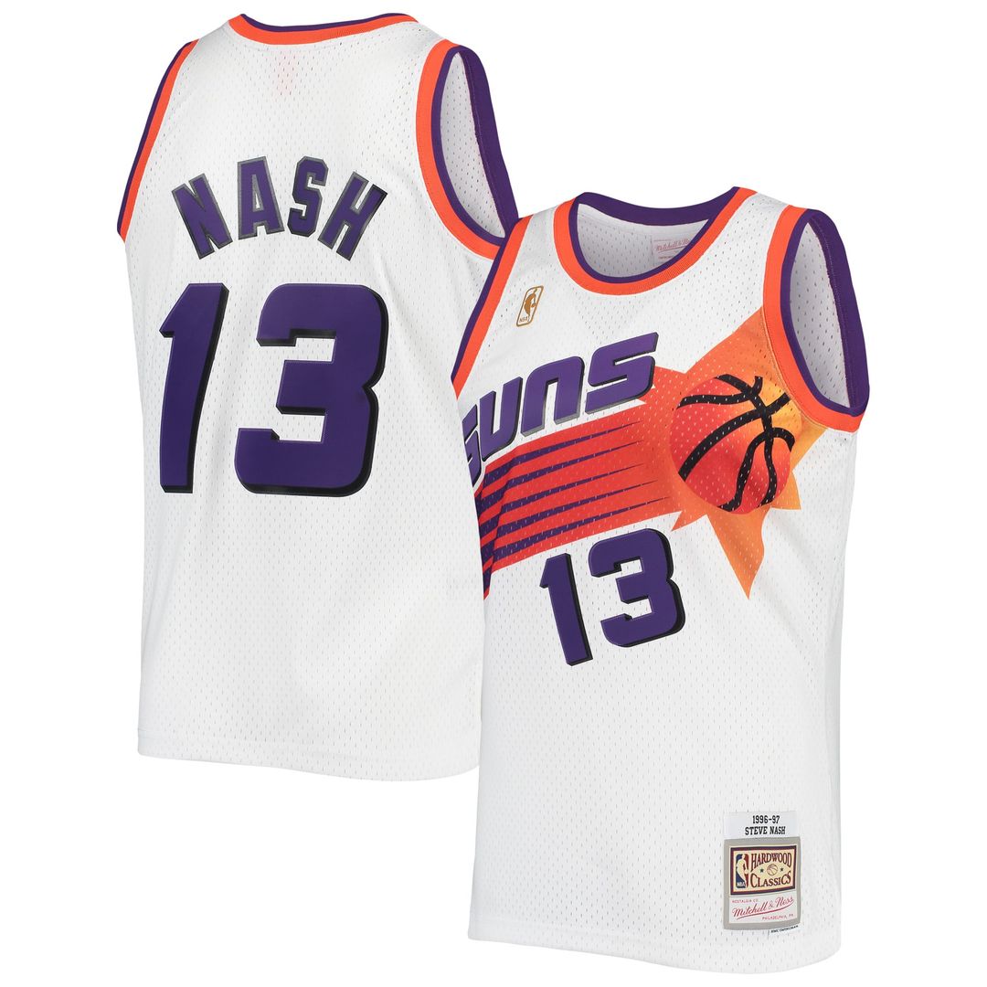 Steve Nash Phoenix Suns Mitchell & Ness 1996/ 97 Hardwood Classics Swingman Jersey - White | NBA Fan Gear