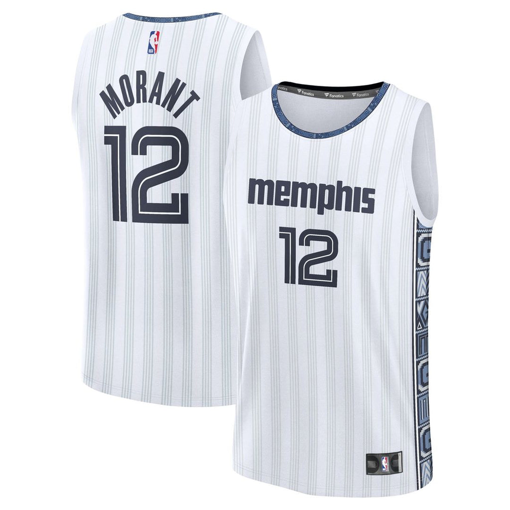 Ja Morant Memphis Grizzlies Fanatics 2025/ 26 City Edition Fast Break Jersey - White | NBA Fan Gear
