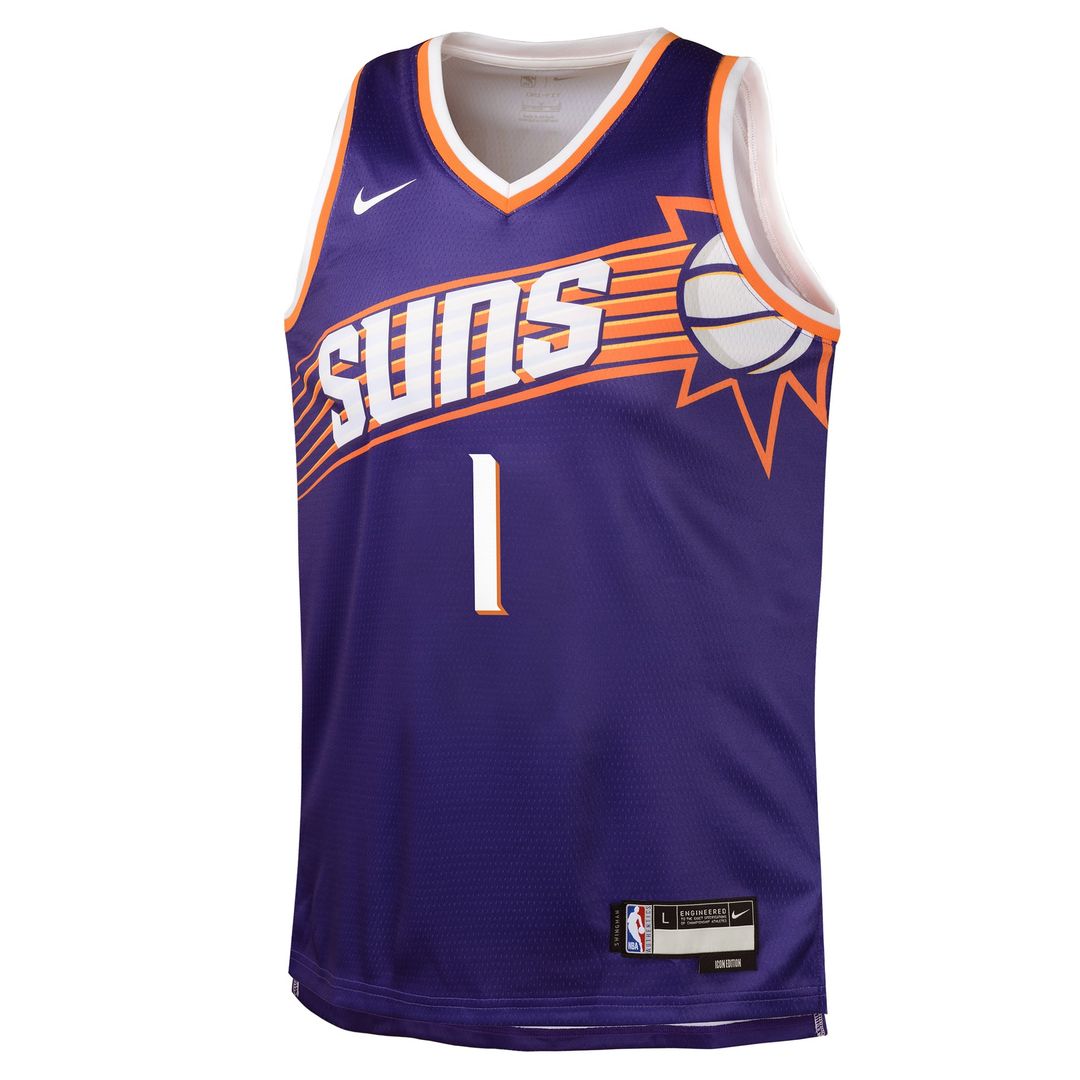 Devin Booker Phoenix Suns Nike Youth Swingman Jersey - Icon Edition - Purple | NBA Fan Gear