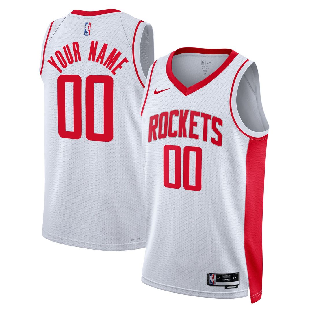 Houston Rockets Nike Unisex Swingman Custom Jersey White - Association Edition | NBA Fan Gear