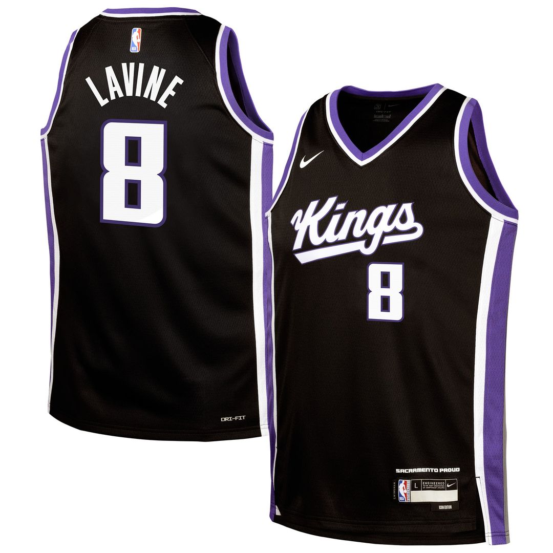 Zach LaVine Sacramento Kings Nike Youth Swingman Jersey - Icon Edition - Black | NBA Fan Gear