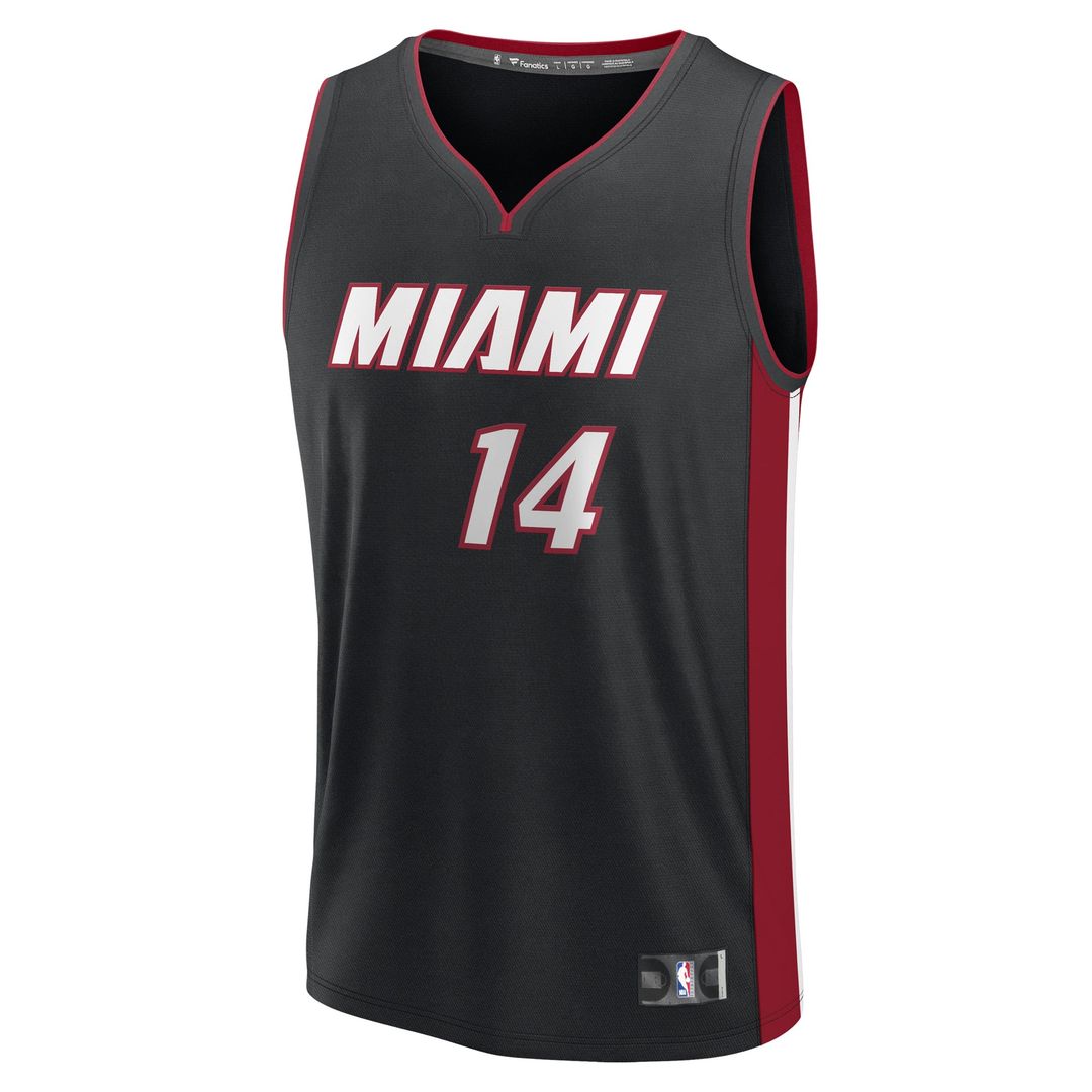 Tyler Herro Miami Heat Fanatics Fast Break Replica Player Jersey - Black - Icon Edition | NBA Fan Gear