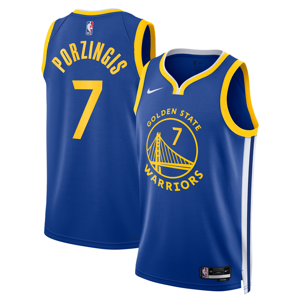 Kristaps Porziņģis Golden State Warriors Nike Unisex Swingman Jersey - Icon Edition - Royal | NBA Fan Gear