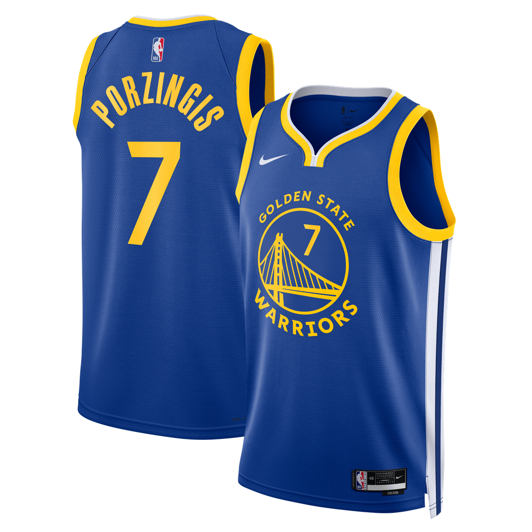 Kristaps Porziņģis Golden State Warriors Nike Unisex Swingman Jersey - Icon Edition - Royal | NBA Fan Gear