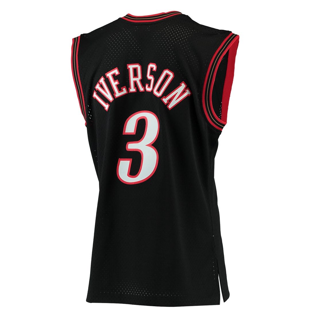 Allen Iverson Philadelphia 76ers Mitchell & Ness 2000/ 01 Hardwood Classics Swingman Jersey - Black | NBA Fan Gear