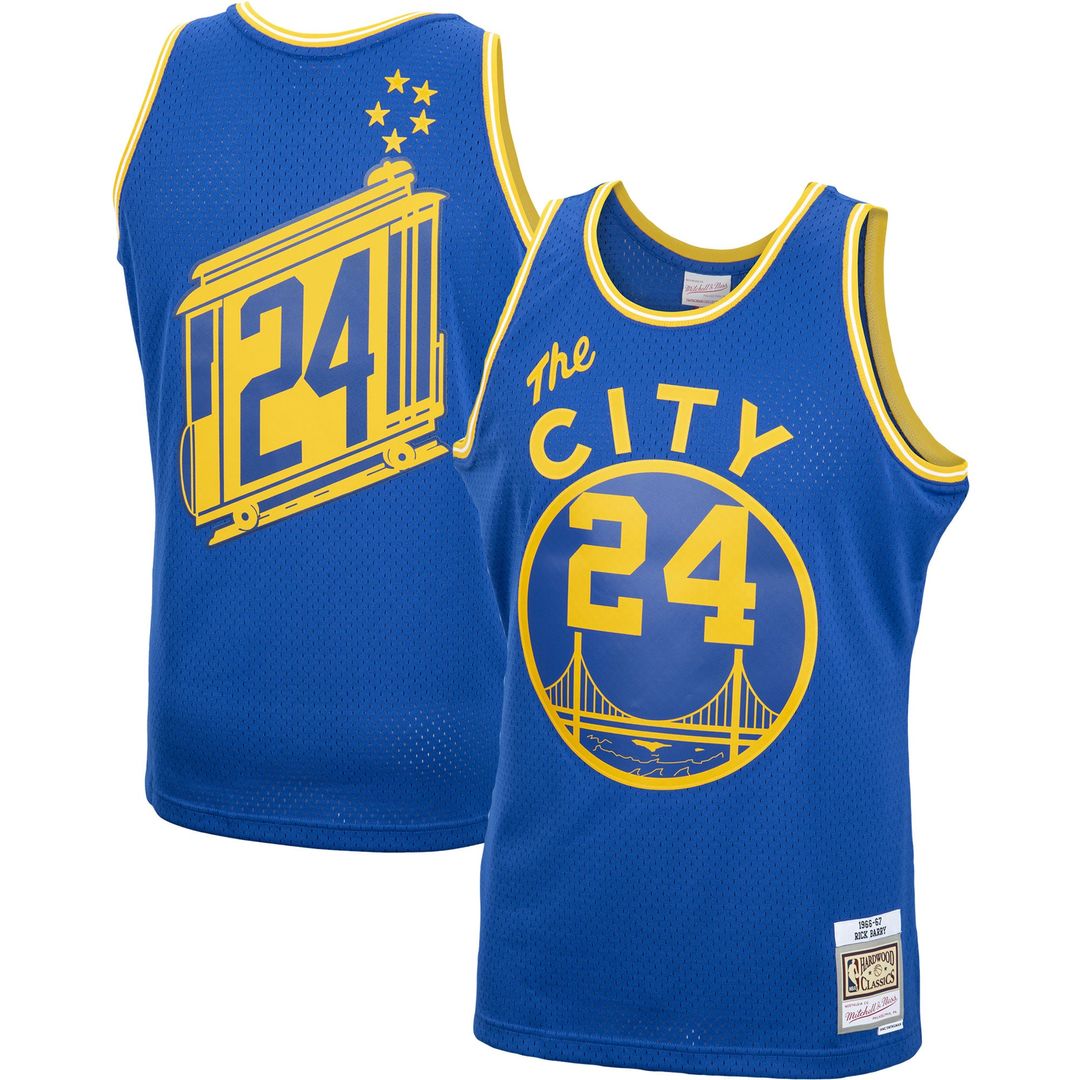 Rick Barry Golden State Warriors Mitchell & Ness 1966/ 67 Hardwood Classics Swingman Jersey - Royal | NBA Fan Gear