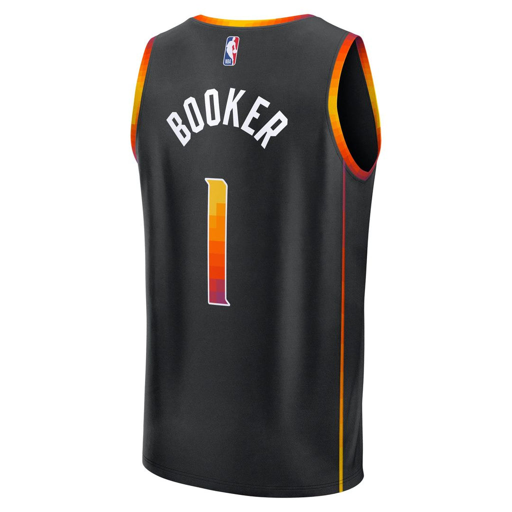Devin Booker Phoenix Suns Fanatics Youth Fast Break Replica Player Jersey - Statement Edition - Black | NBA Fan Gear