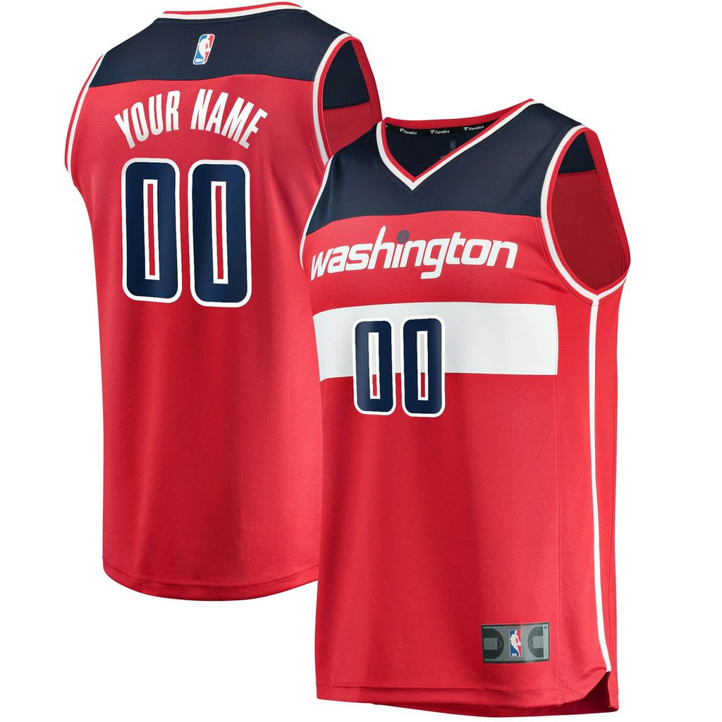 Washington Wizards Fanatics Fast Break Custom Replica Jersey Red - Icon Edition | NBA Fan Gear