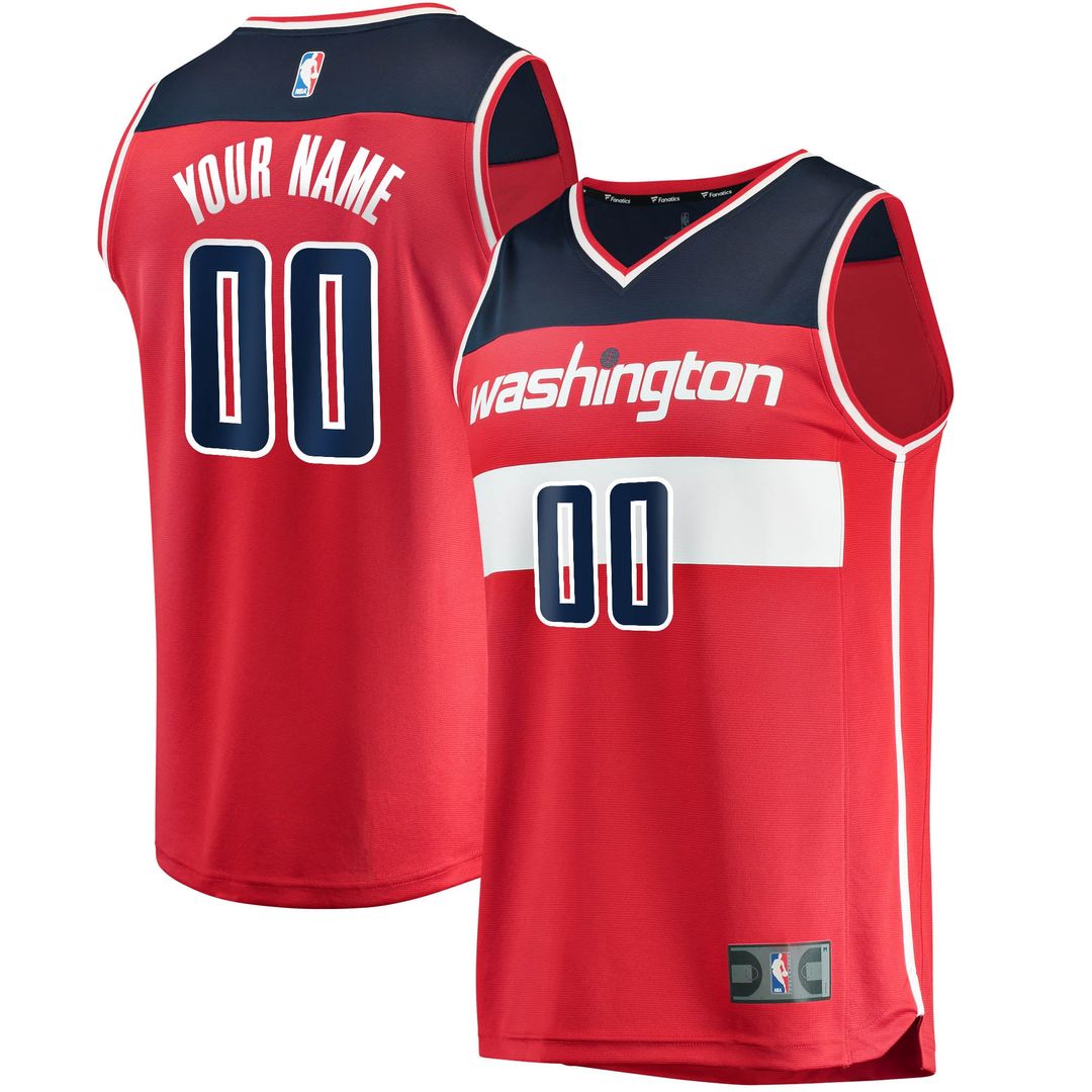 Washington Wizards Fanatics Fast Break Custom Replica Jersey Red - Icon Edition | NBA Fan Gear