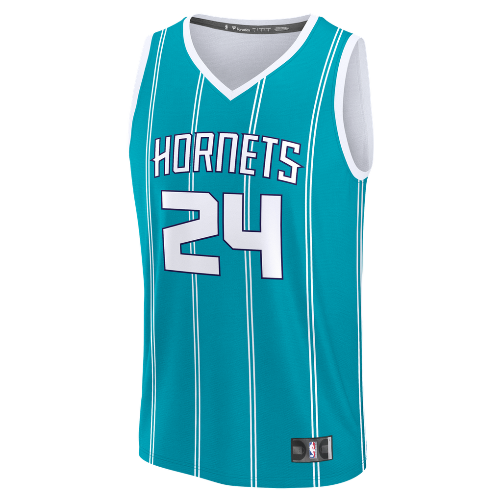 Brandon Miller Charlotte Hornets Fanatics Youth Fast Break Replica Jersey - Teal - Icon Edition | NBA Fan Gear