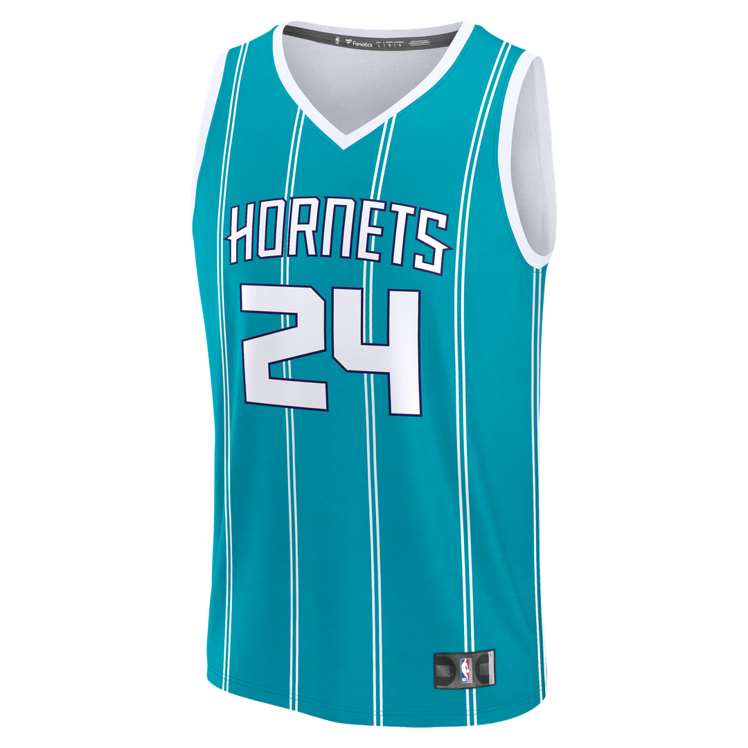Brandon Miller Charlotte Hornets Fanatics Youth Fast Break Replica Jersey - Teal - Icon Edition | NBA Fan Gear