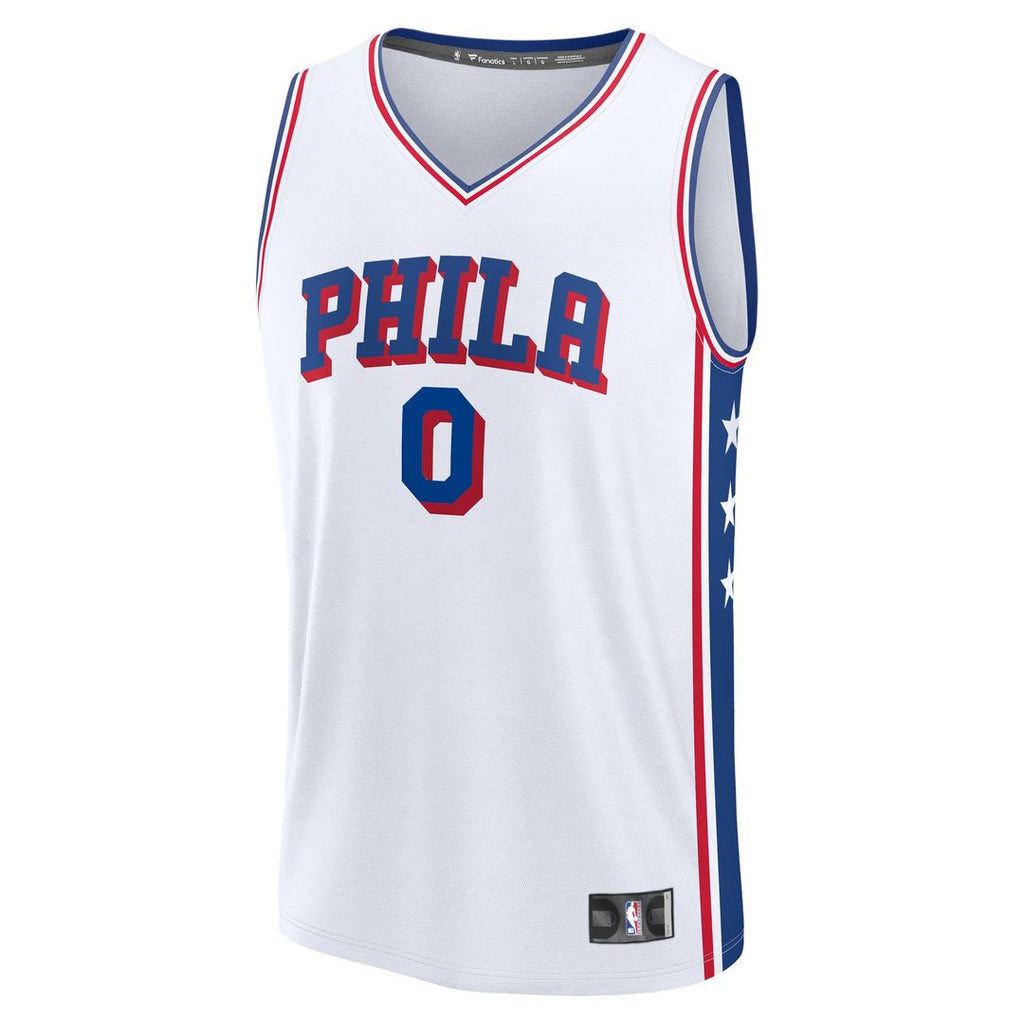 Tyrese Maxey Philadelphia 76ers Fanatics Fast Break Replica Player Jersey - Association Edition - White | NBA Fan Gear