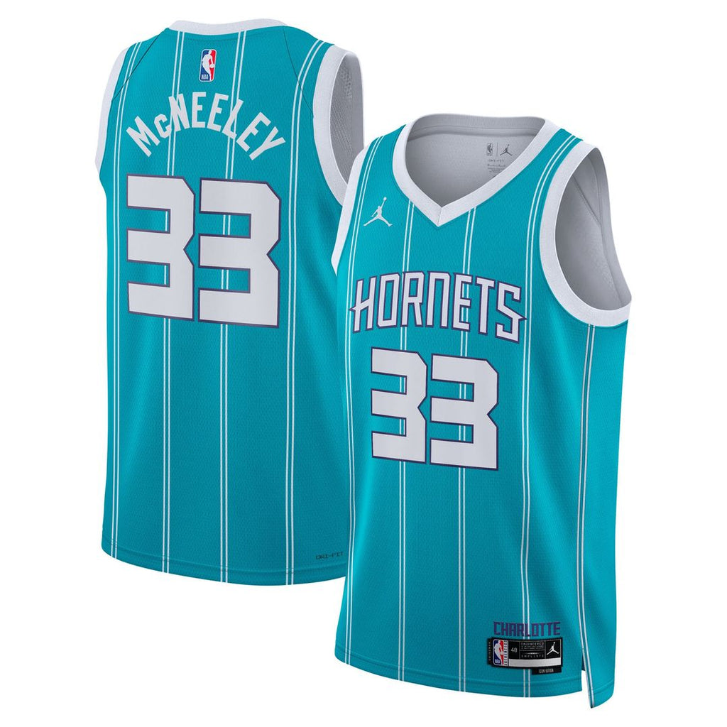 Liam McNeeley Charlotte Hornets Jordan Brand Unisex Swingman Jersey - Teal - Icon Edition | NBA Fan Gear