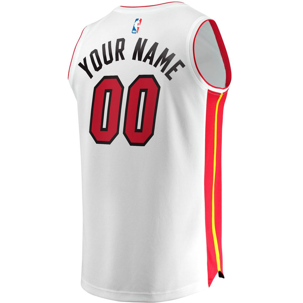 Miami Heat Fanatics Youth Fast Break Custom Replica Jersey - White - Association Edition | NBA Fan Gear