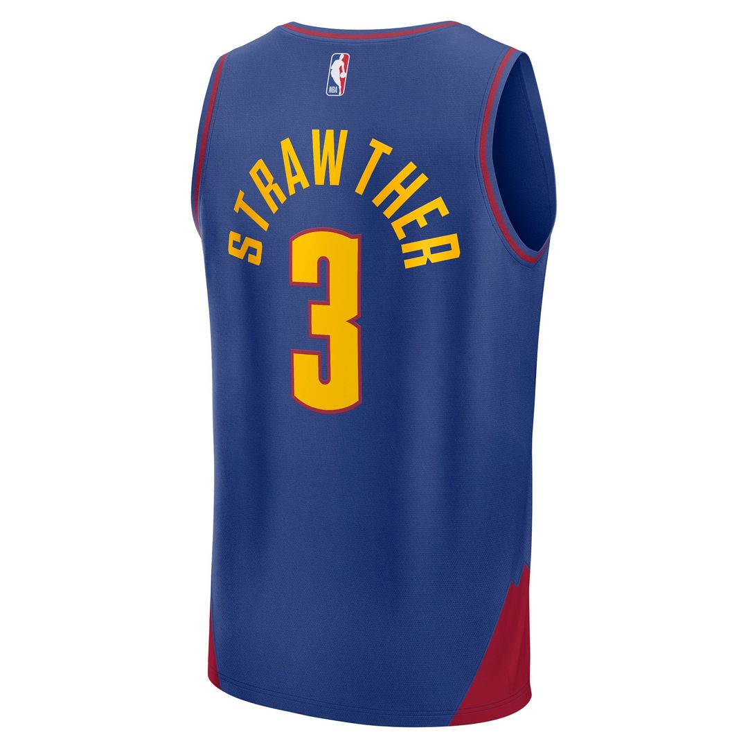 Julian Strawther Denver Nuggets Fanatics Fast Break Replica Player Jersey - Statement Edition - Blue | NBA Fan Gear