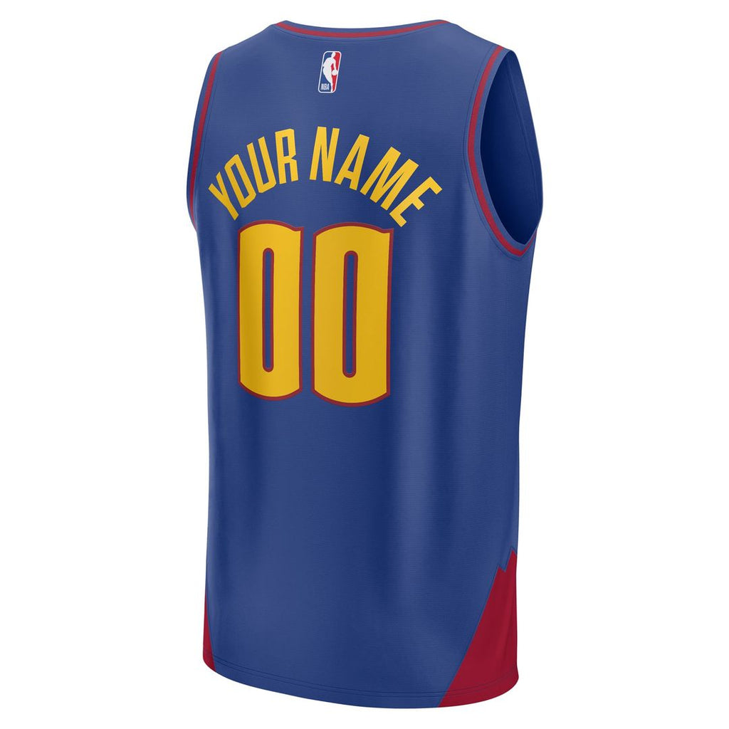 Denver Nuggets Fanatics Youth Fast Break Replica Custom Jersey - Statement Edition - Blue | NBA Fan Gear