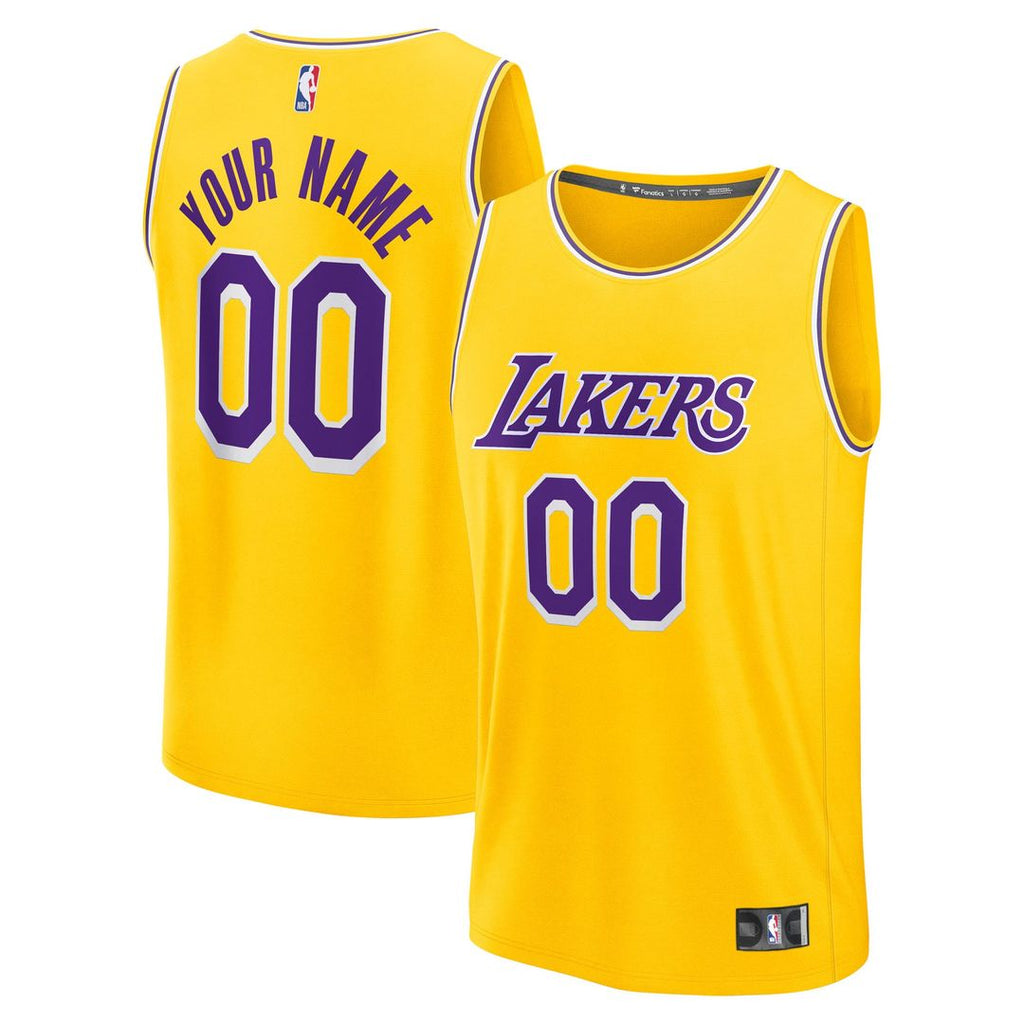 Los Angeles Lakers Fanatics Fast Break Custom Jersey - Icon Edition - Gold | NBA Fan Gear
