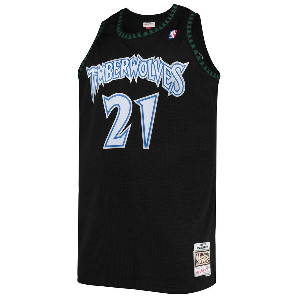 Kevin Garnett Minnesota Timberwolves Mitchell & Ness 1997/ 98 Big & Tall Hardwood Classics Swingman Jersey - Black | NBA Fan Gear