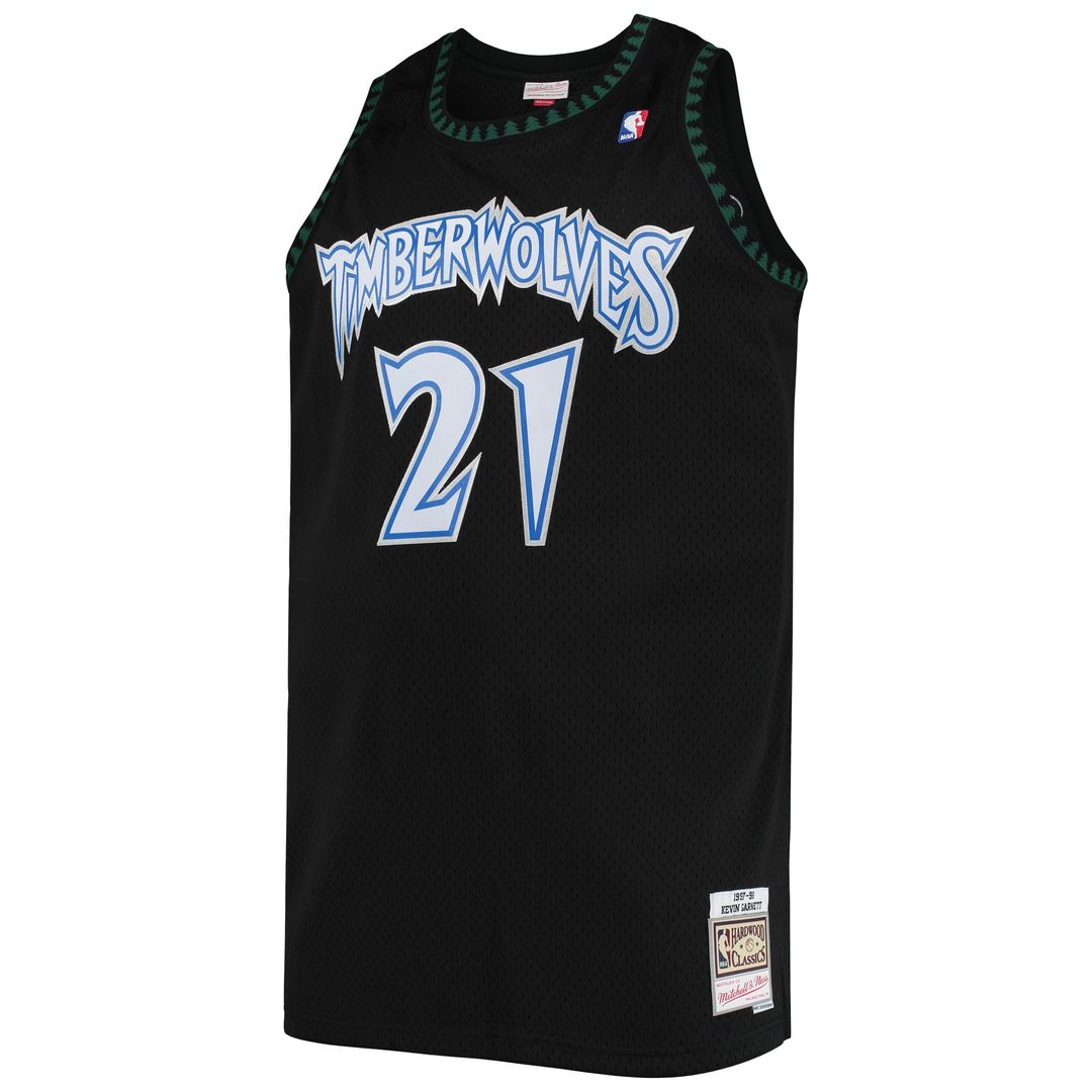 Kevin Garnett Minnesota Timberwolves Mitchell & Ness 1997/ 98 Big & Tall Hardwood Classics Swingman Jersey - Black | NBA Fan Gear