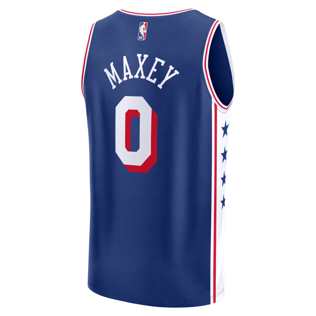 Tyrese Maxey Philadelphia 76ers Fanatics Youth Fast Break Replica Player Jersey - Icon Edition - Royal | NBA Fan Gear
