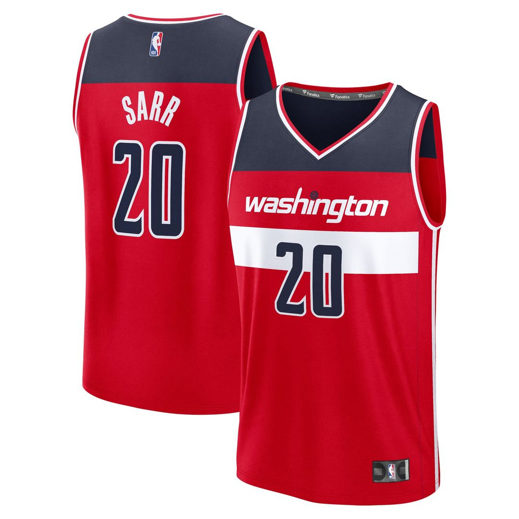 Alex Sarr Washington Wizards Fanatics Fast Break Replica Jersey - Icon Edition - Red | NBA Fan Gear