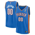 Fanatics Oklahoma City Thunder Youth Blue 2025 NBA Finals Champions Fast Break Replica Custom Jersey - Icon Edition | Fan Gear