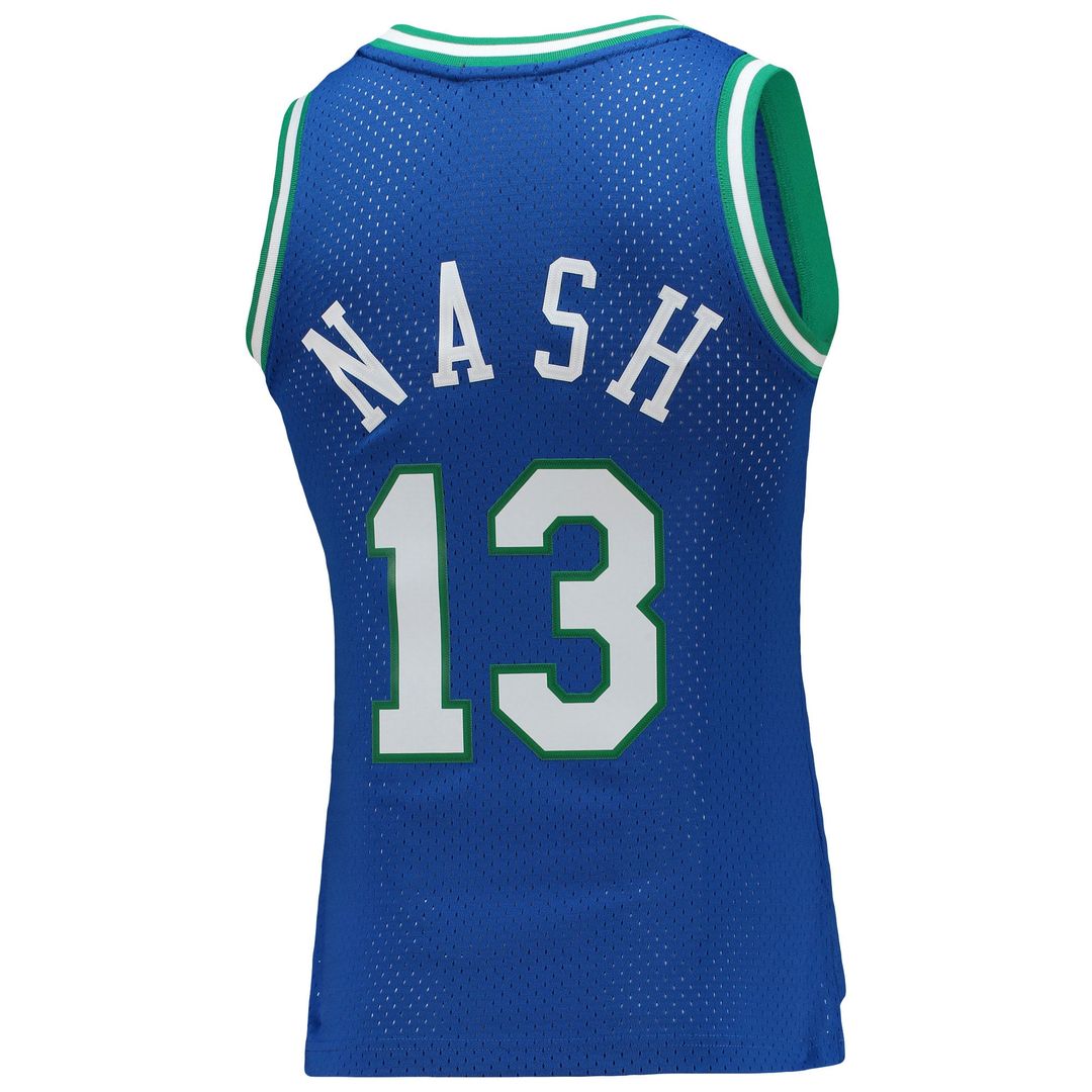 Steve Nash Dallas Mavericks Mitchell & Ness Women's 1998/ 99 Hardwood Classics Swingman Jersey - Blue | NBA Fan Gear