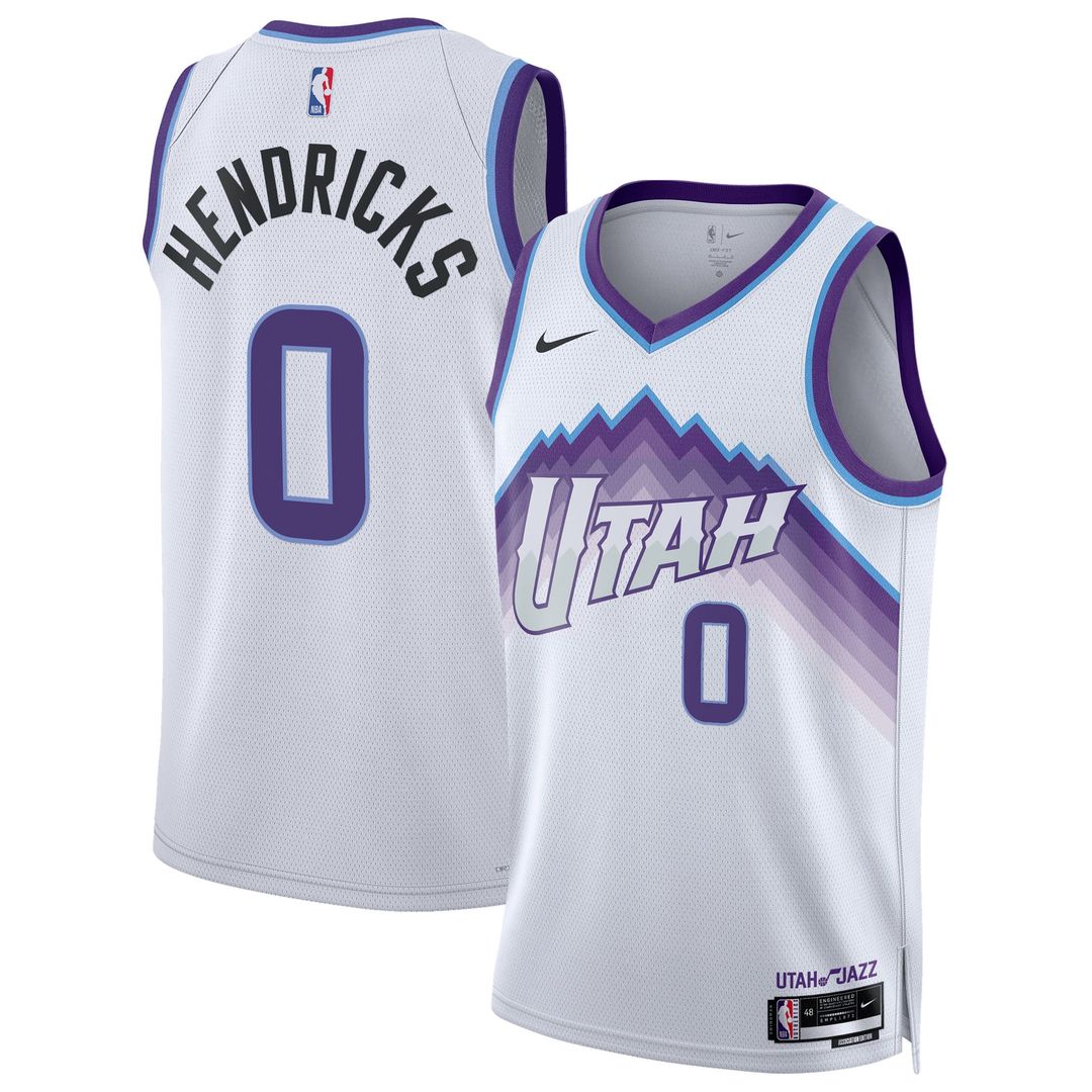 Taylor Hendricks Utah Jazz Nike Unisex Swingman Jersey - Association Edition - White | NBA Fan Gear