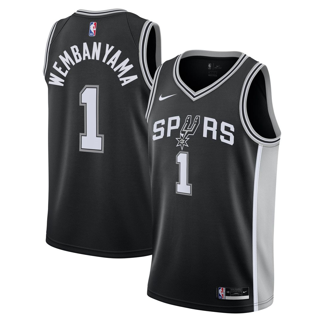 Victor Wembanyama San Antonio Spurs Nike Youth Swingman Jersey - Icon Edition - Black | NBA Fan Gear