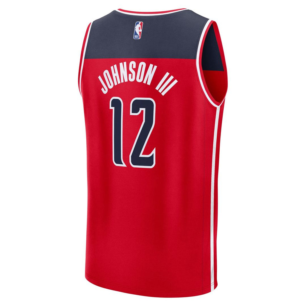 Tre Johnson III Washington Wizards Fanatics Youth 2025 NBA Draft First Round Pick Fast Break Replica Jersey - Icon Edition - Red | Fan Gear