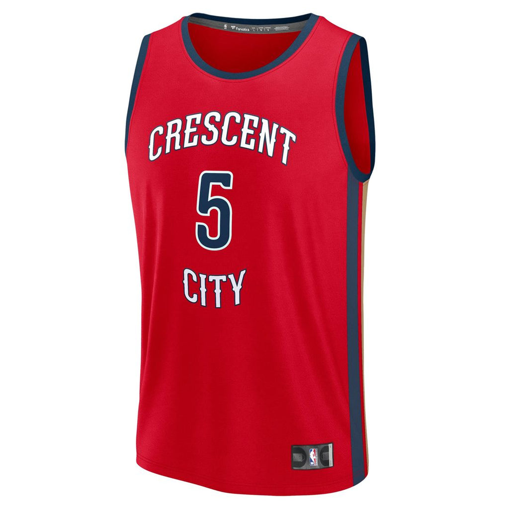 Dejounte Murray New Orleans Pelicans Fanatics Fast Break Replica Player Jersey - Statement Edition - Red | NBA Fan Gear