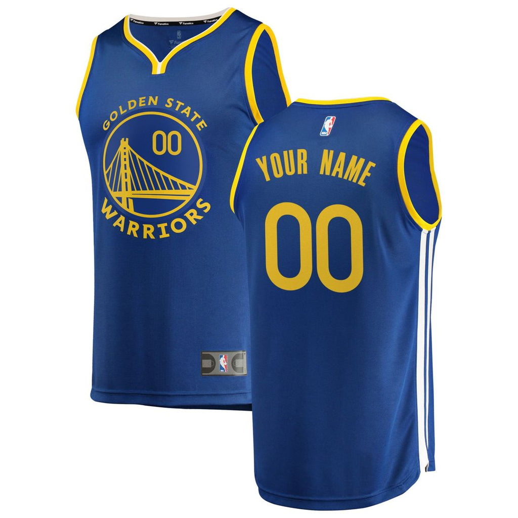 Golden State Warriors Fanatics Youth 2019/ 20 Fast Break Custom Replica Jersey Royal - Icon Edition | NBA Fan Gear