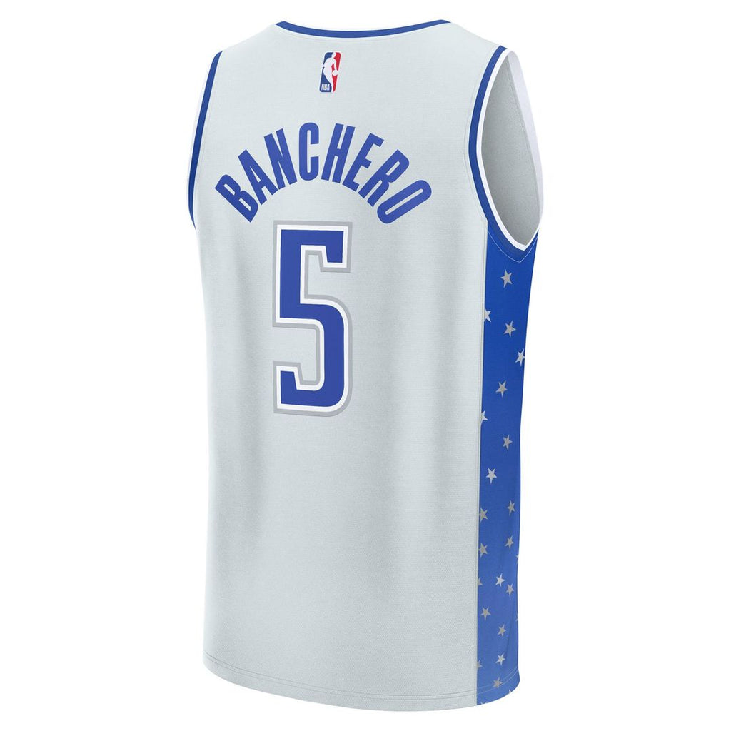 Paolo Banchero Orlando Magic Fanatics Youth 2025/ 26 City Edition Fast Break Jersey - Silver | NBA Fan Gear