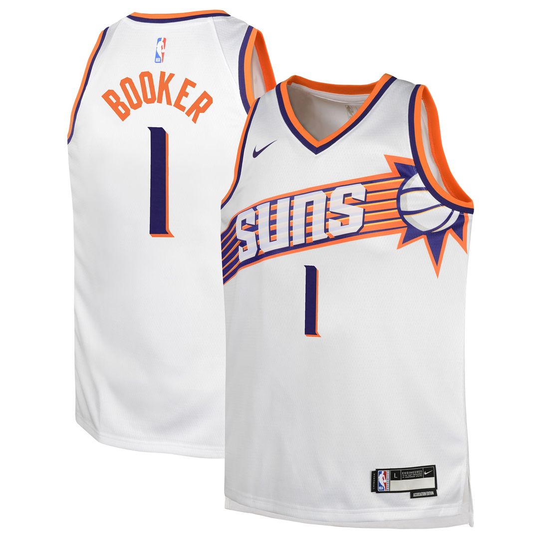 Devin Booker Phoenix Suns Nike Youth Swingman Jersey - Association Edition - White | NBA Fan Gear