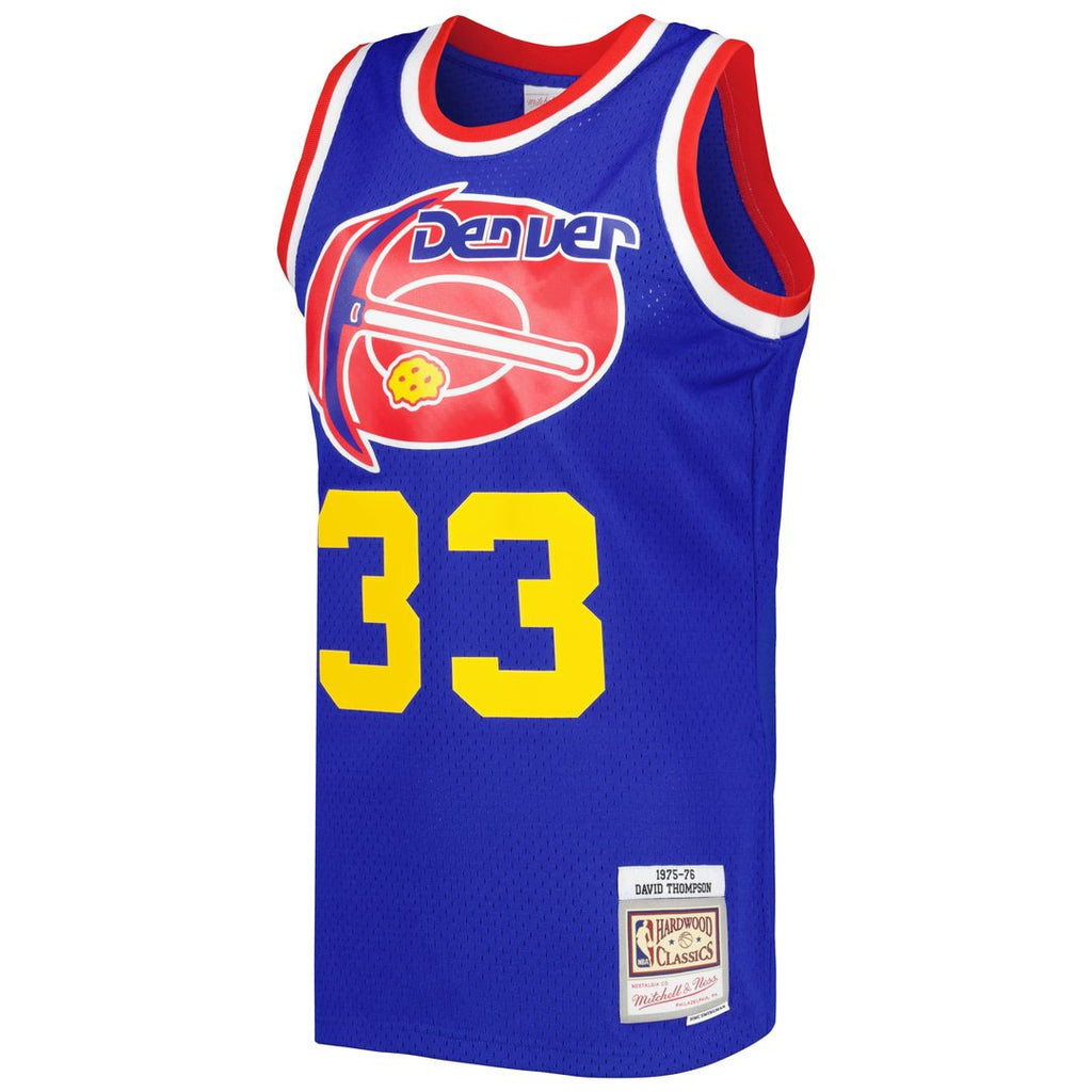 David Thompson Denver Nuggets Mitchell & Ness Hardwood Classics 1975/ 76 Swingman Jersey - Royal | NBA Fan Gear