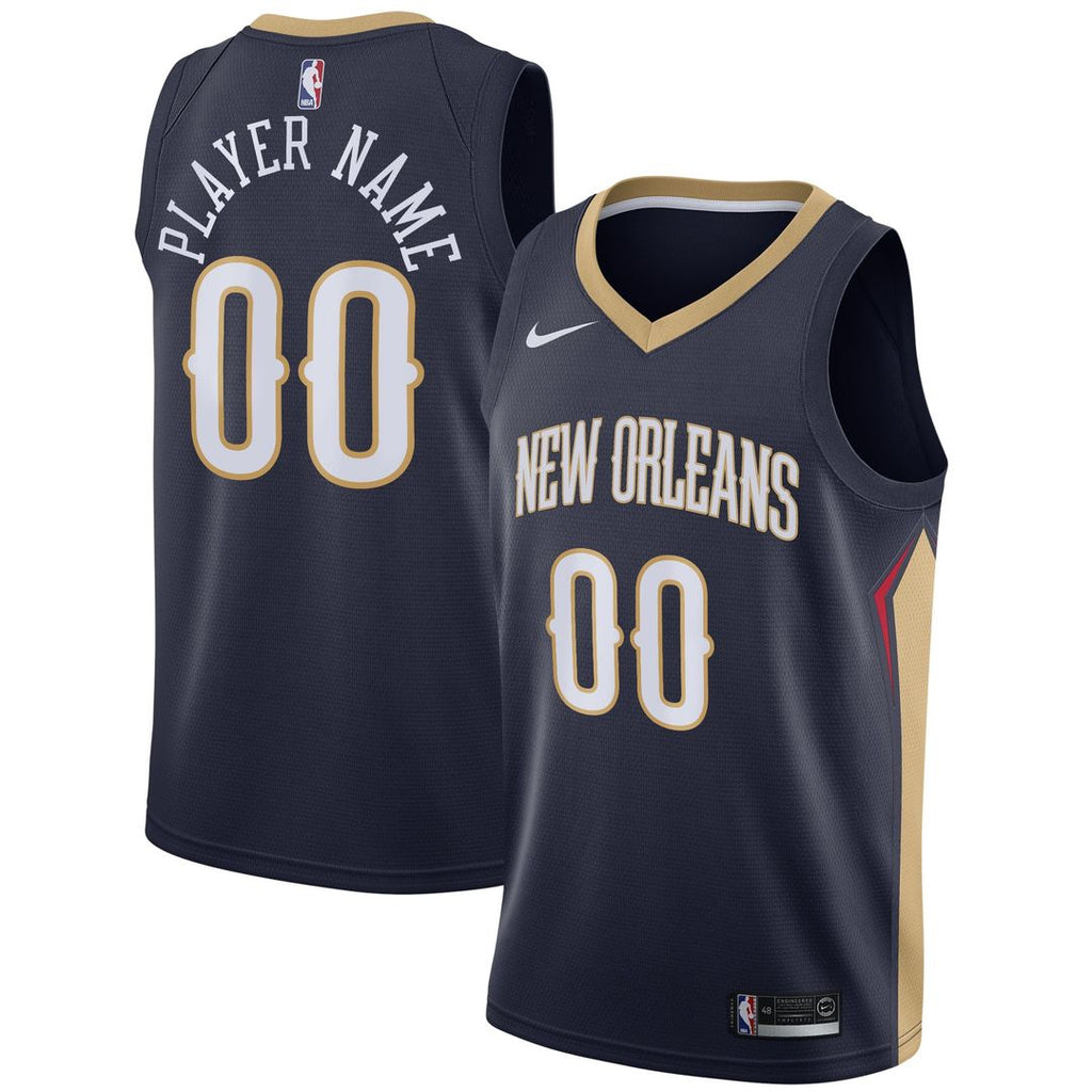 New Orleans Pelicans Nike Swingman Custom Jersey Navy - Icon Edition | NBA Fan Gear