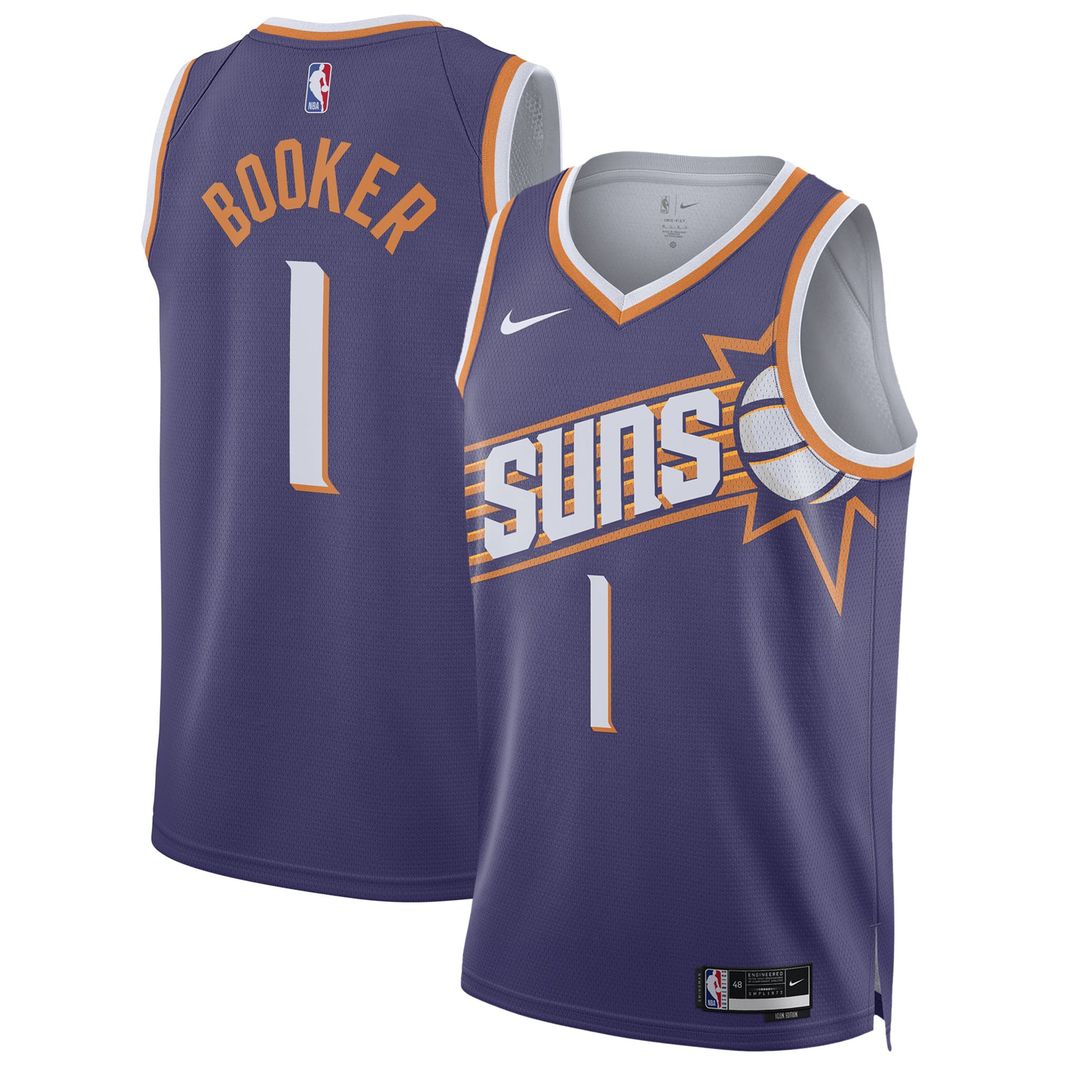 Devin Booker Phoenix Suns Nike Unisex Swingman Jersey - Icon Edition - Purple | NBA Fan Gear