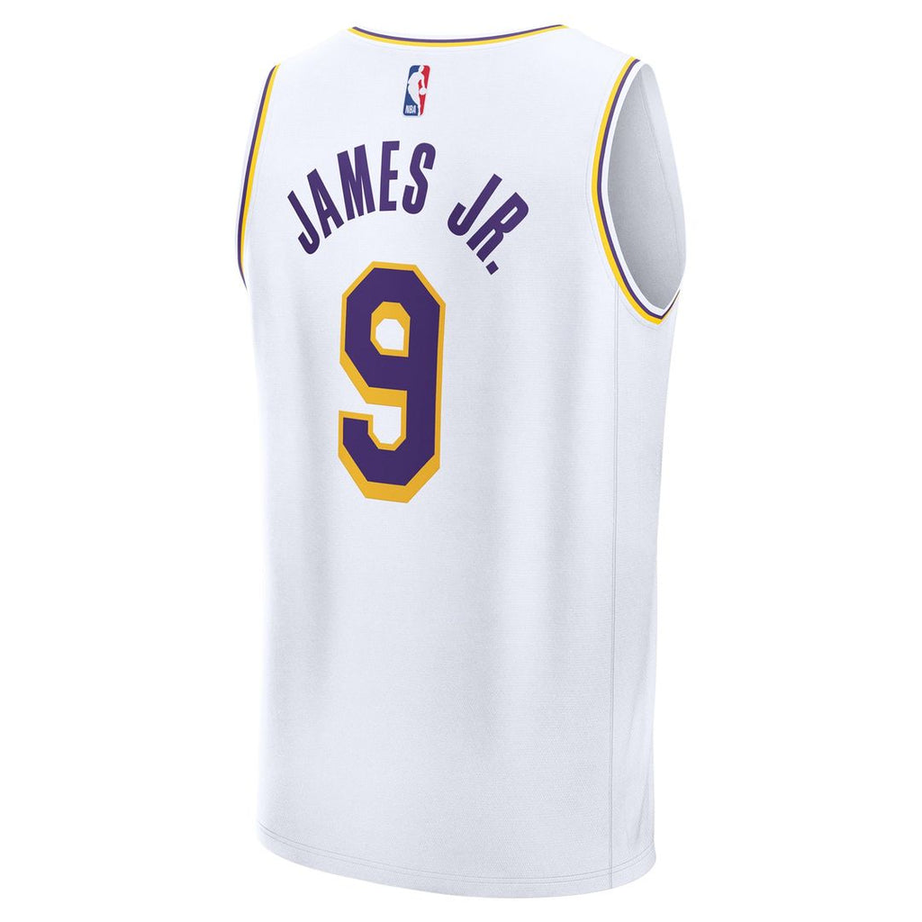 Bronny James Los Angeles Lakers Fanatics Fast Break Replica Player Jersey - Association Edition - White | NBA Fan Gear