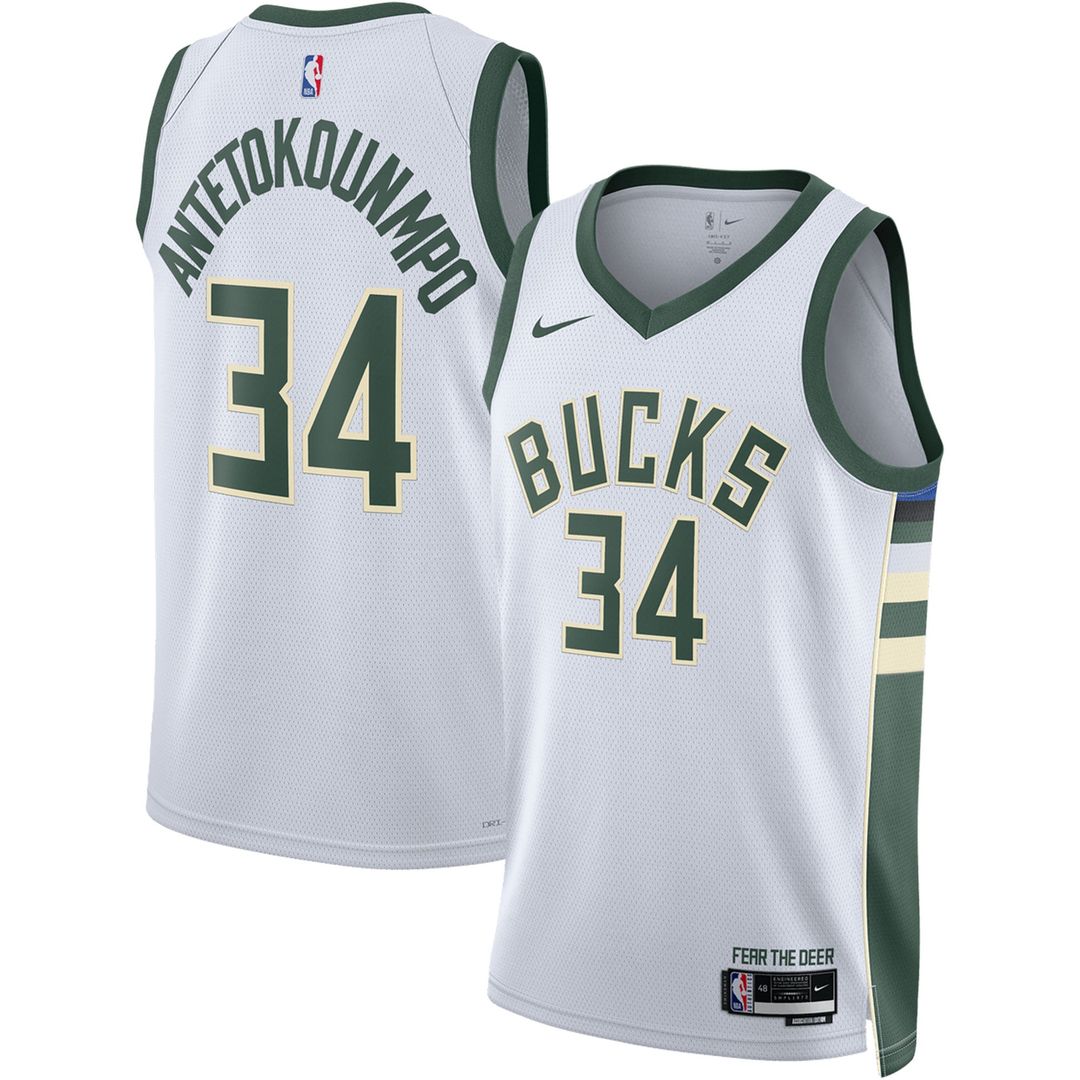 Giannis Antetokounmpo Milwaukee Bucks Nike Unisex Swingman Jersey - Icon Edition - Hunter Green | NBA Fan Gear