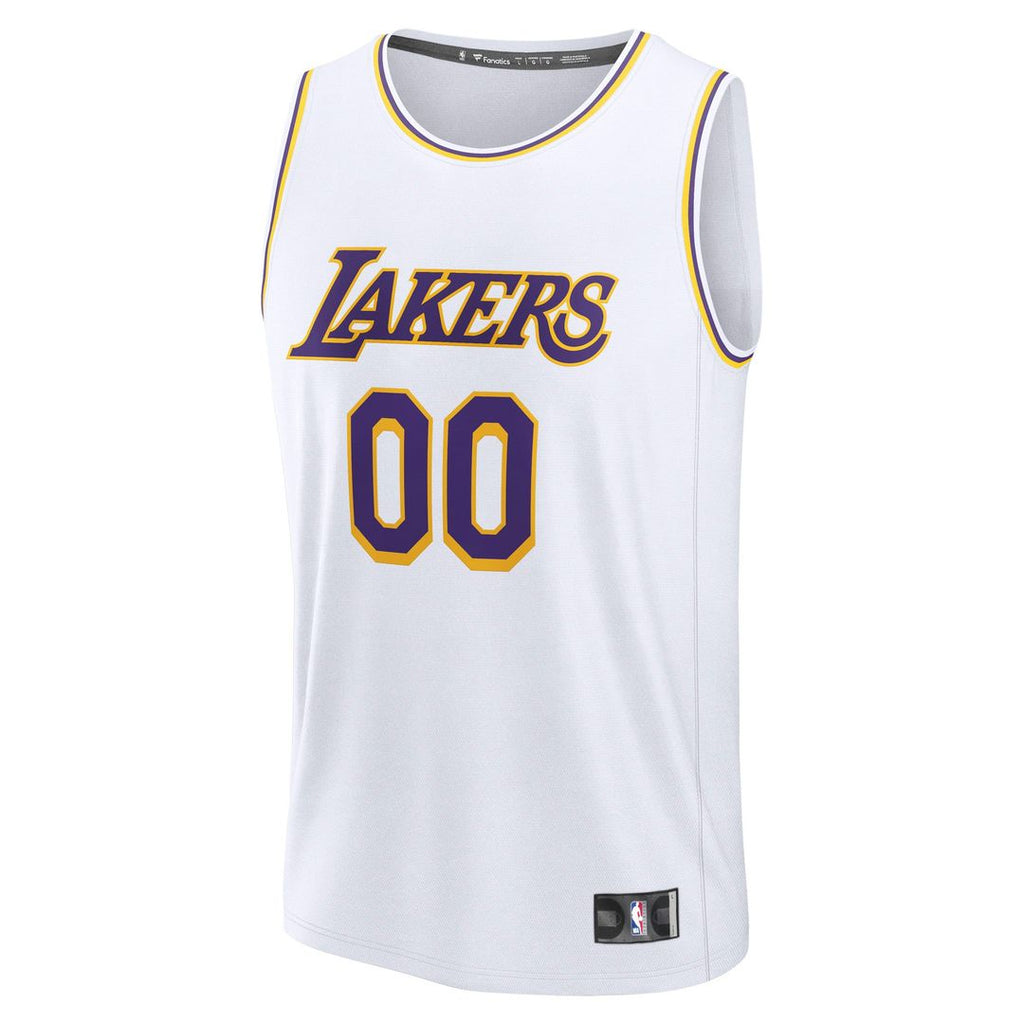 Los Angeles Lakers Fanatics Youth Fast Break Custom Replica Jersey - White - Association Edition | NBA Fan Gear