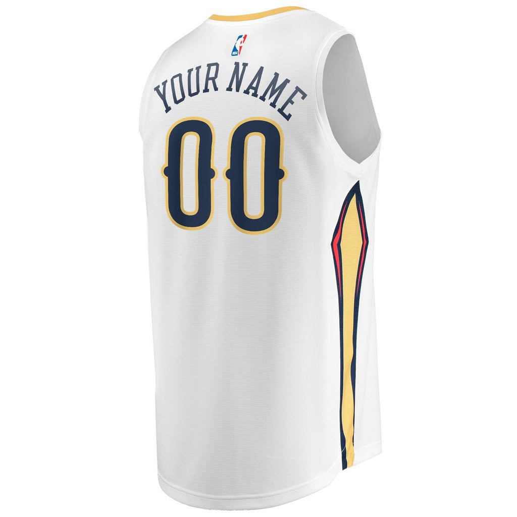 New Orleans Pelicans Fanatics Youth Fast Break Replica Custom Jersey - Association Edition - White | NBA Fan Gear
