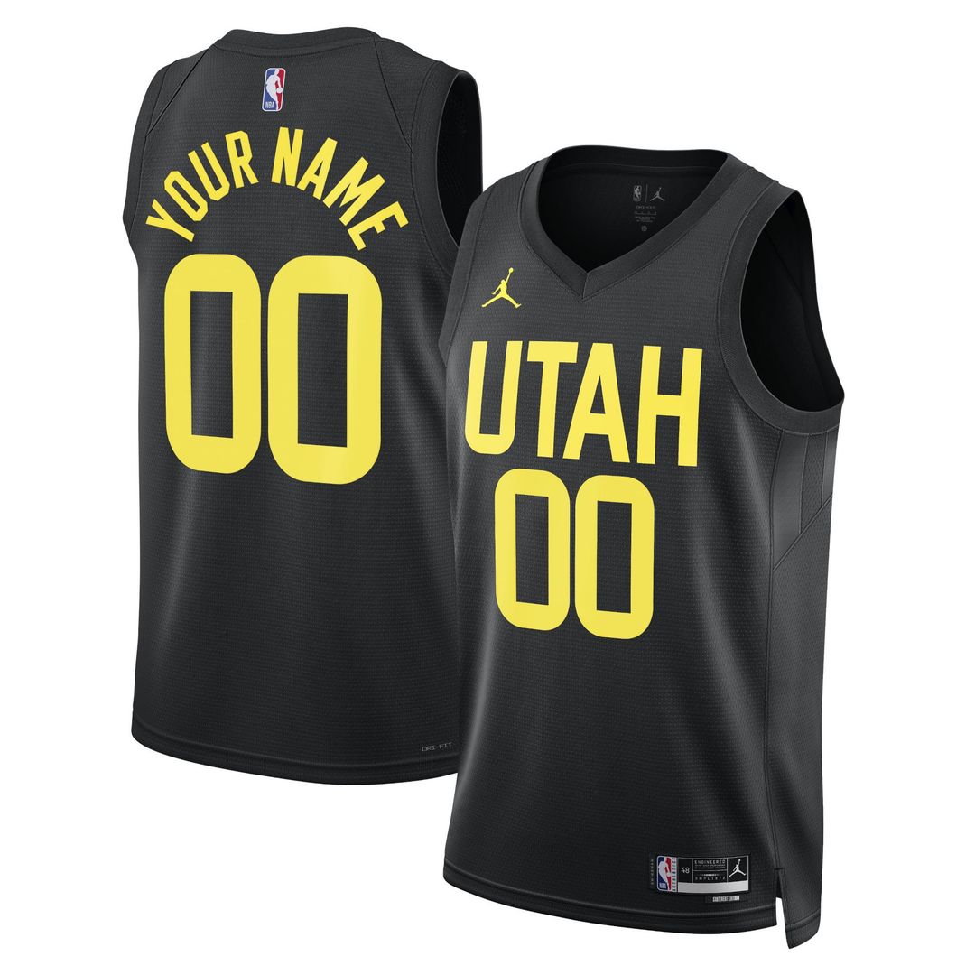 Utah Jazz Jordan Brand Unisex 2022/ 23 Swingman Custom Jersey - Statement Edition - Black | NBA Fan Gear