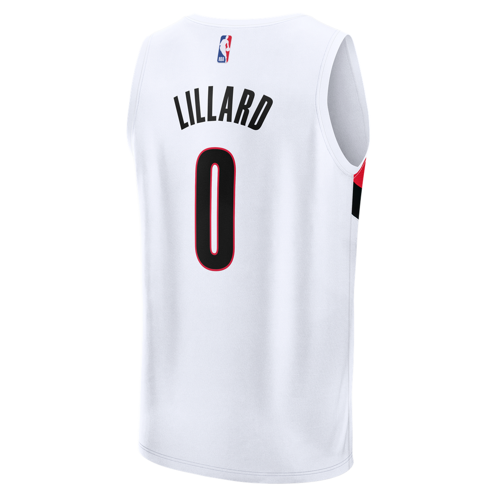 Damian Lillard Portland Trail Blazers Fanatics Fast Break Replica Jersey - White - Association Edition | NBA Fan Gear