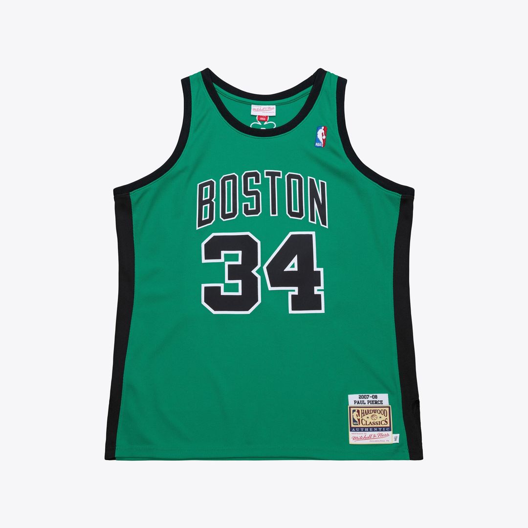 Paul Pierce Boston Celtics Mitchell & Ness 2007-08 Hardwood Classics Authentic Jersey - Kelly Green | NBA Fan Gear