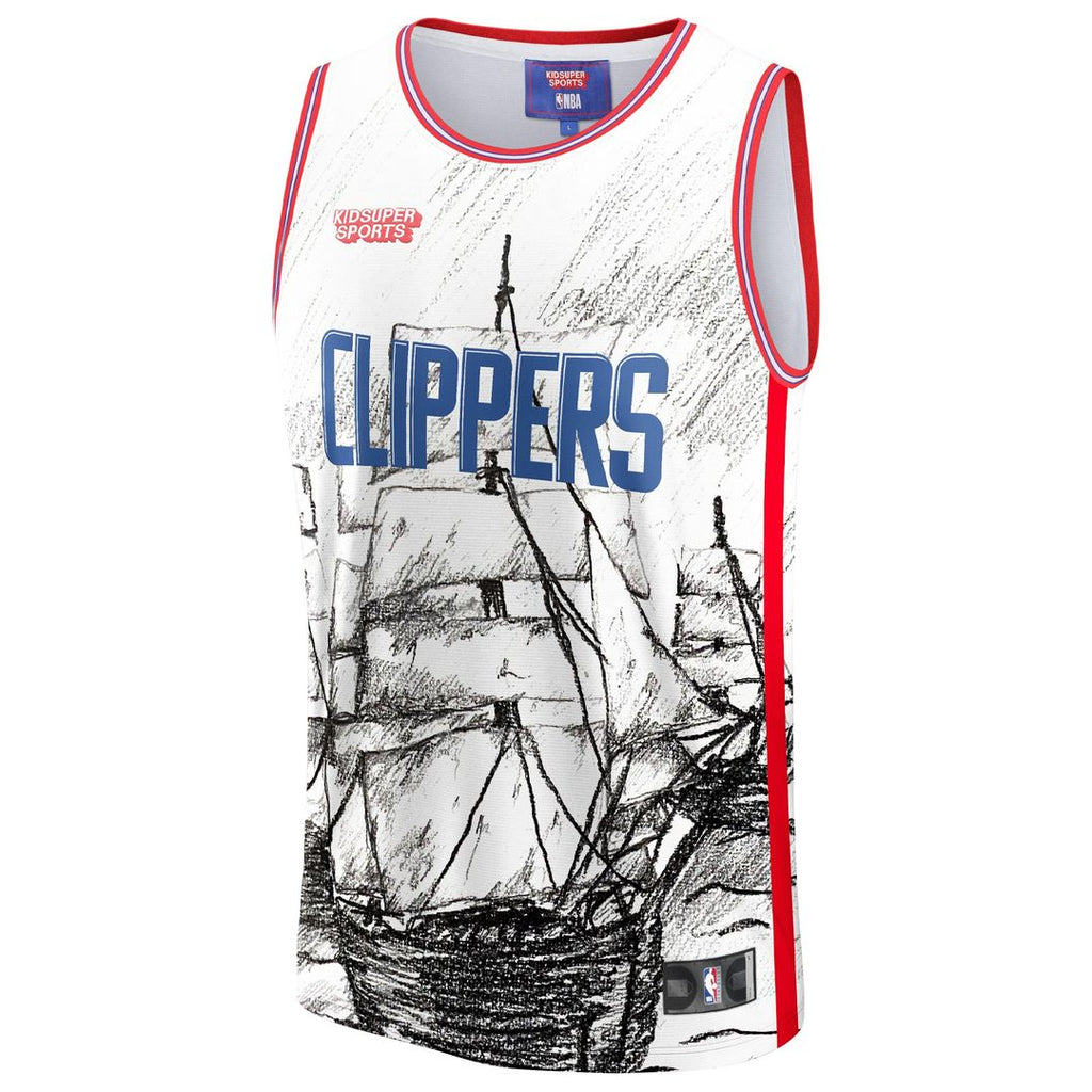 LA Clippers NBA & KidSuper Studios by Fanatics Unisex Hometown Jersey - Gray | NBA x KidSuper Fan Gear