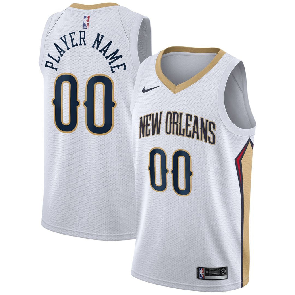 New Orleans Pelicans Nike 2020/ 21 Swingman Custom Jersey - Association Edition - White | NBA Fan Gear