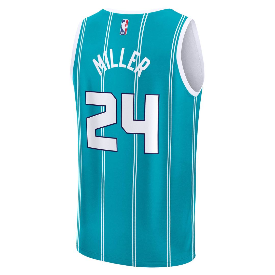 Brandon Miller Charlotte Hornets Fanatics Fast Break Replica Jersey - Icon Edition - Teal | NBA Fan Gear