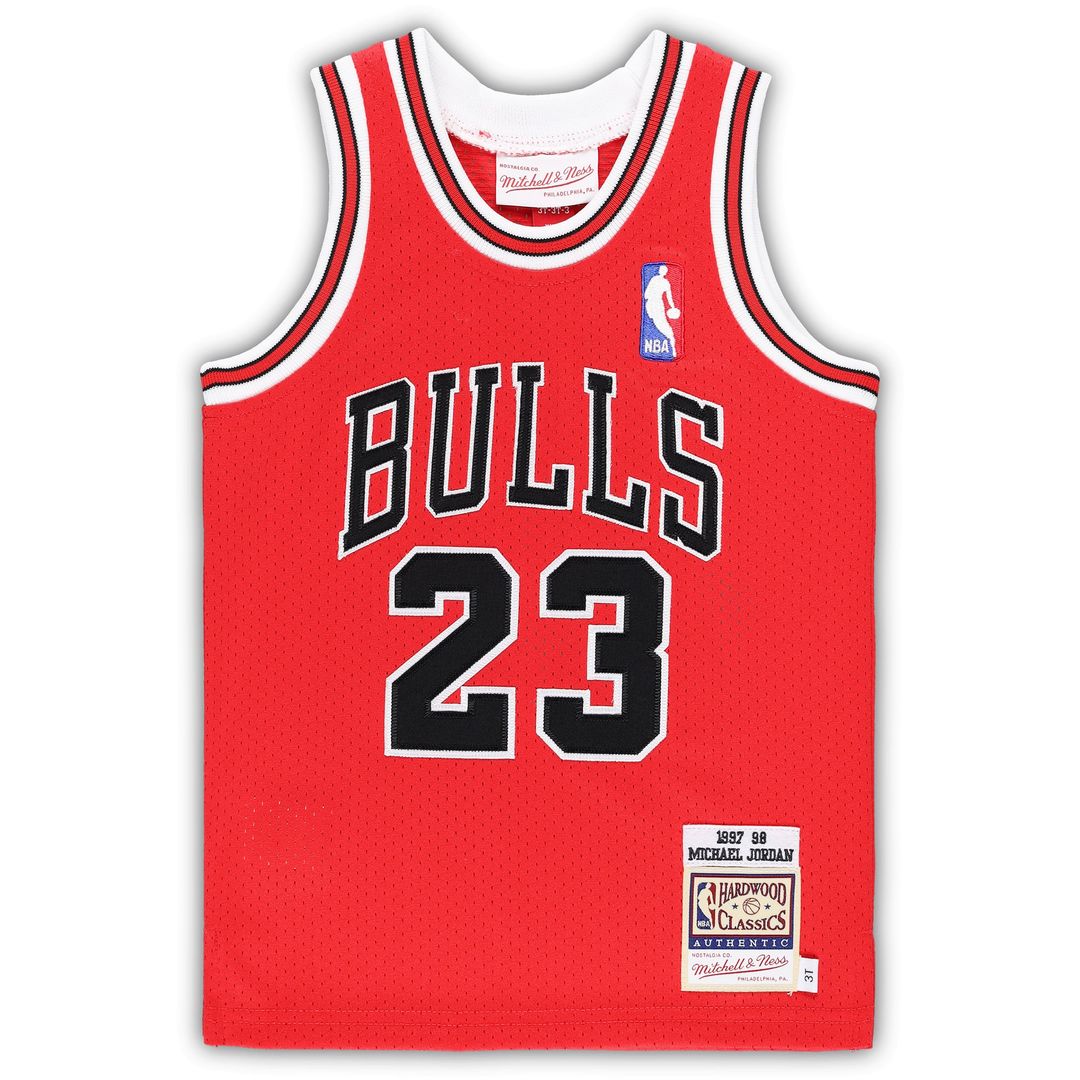 Michael Jordan Chicago Bulls Mitchell & Ness Toddler 1997/ 98 Hardwood Classics Authentic Jersey - Red | NBA Fan Gear